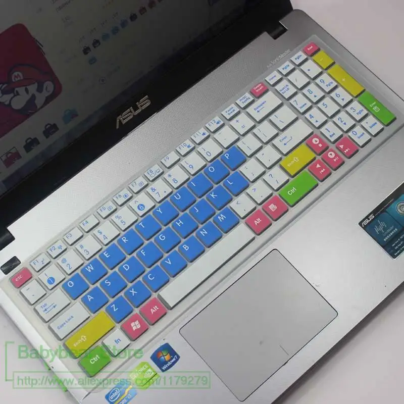 candyblue 17 дюймов силиконовая клавиатура для ноутбука, чехол для Asus ROG GL752VW GL752 gl551 GL551JM gl552vw GL552 - Цвет: candyblue