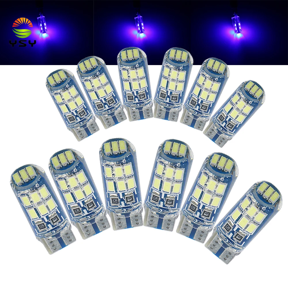 YSY 200x Автомобильный светодиодный T10 W5W 194 168 15SMD 4014 Белый силиконовый светильник