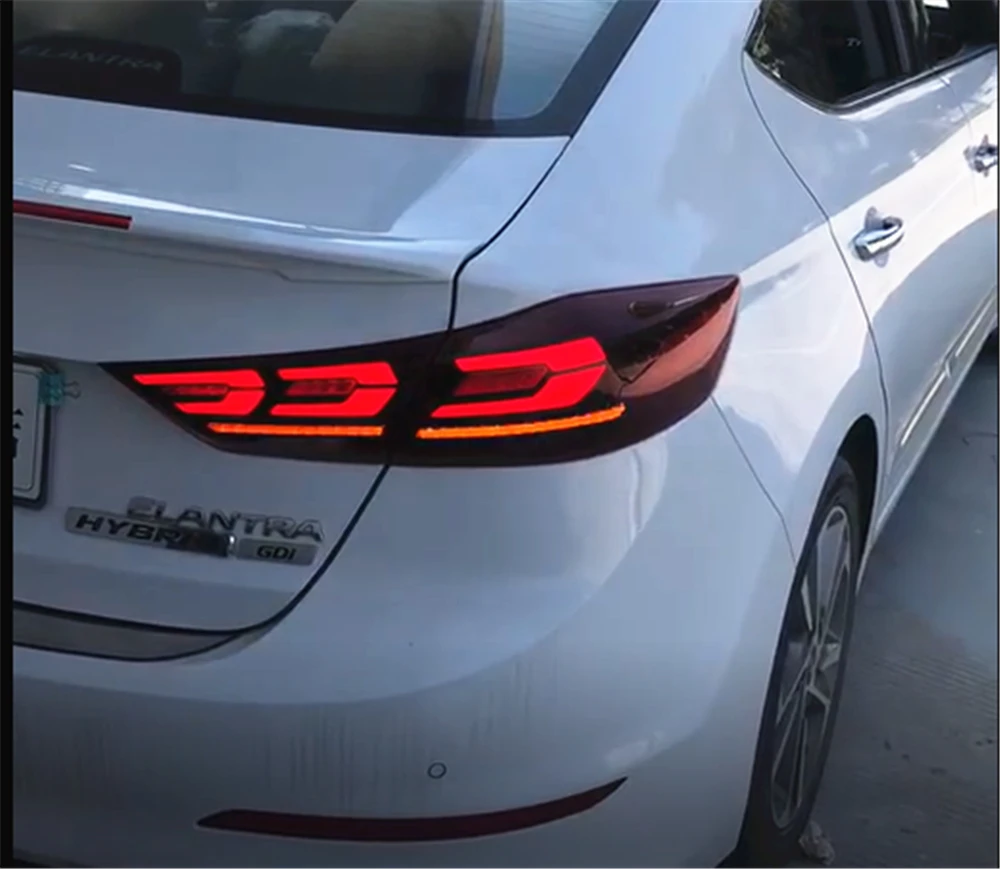 Автомобильная проблесковая 2 шт. светодиодный для hyundai Elantra задний светильник светодиодный светильник с Парковка хвост светильник s Реверсивный СВЕТОДИОДНЫЙ фонарь светильник чехол