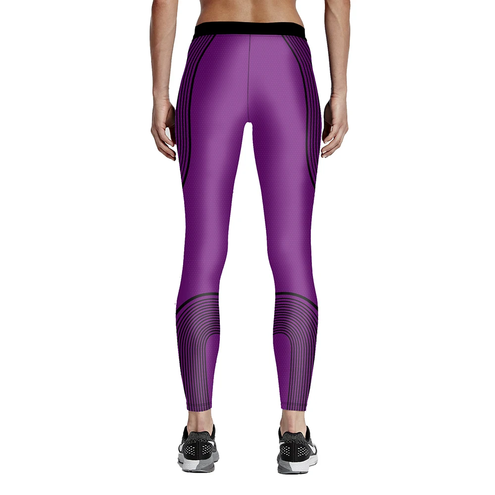 Женские спортивные брюки в полоску размера плюс фиолетовые синие Черные