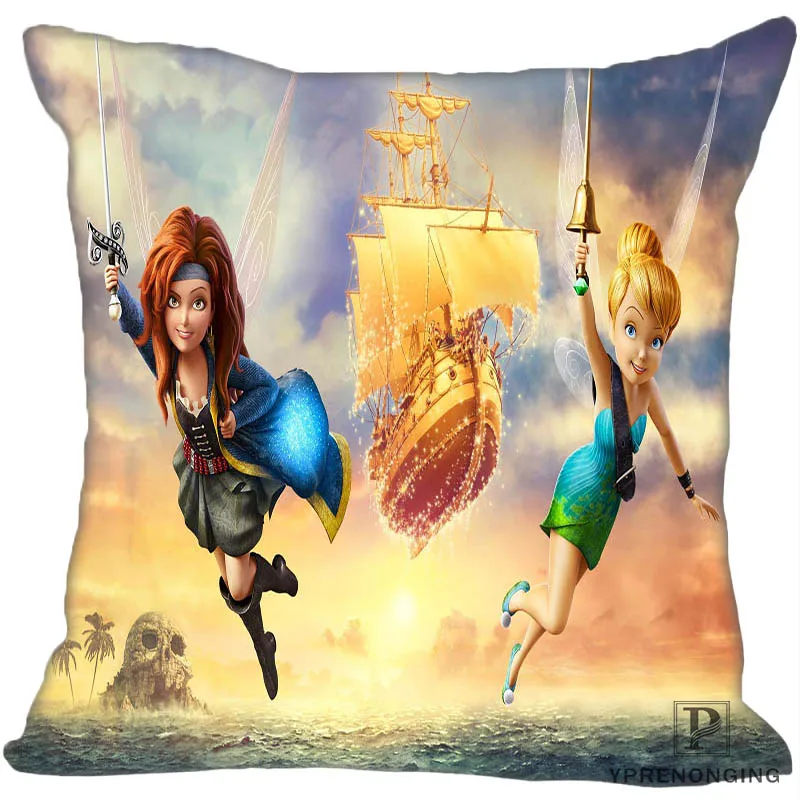 Square Pillowcase Пользовательские Tinkerbell Фея-пират квадратная Наволочка на заказ молнии чехол для подушки 35X35,40x40,45x45 см(одна сторона) 180522-02-227 - Цвет: Square Pillowcase