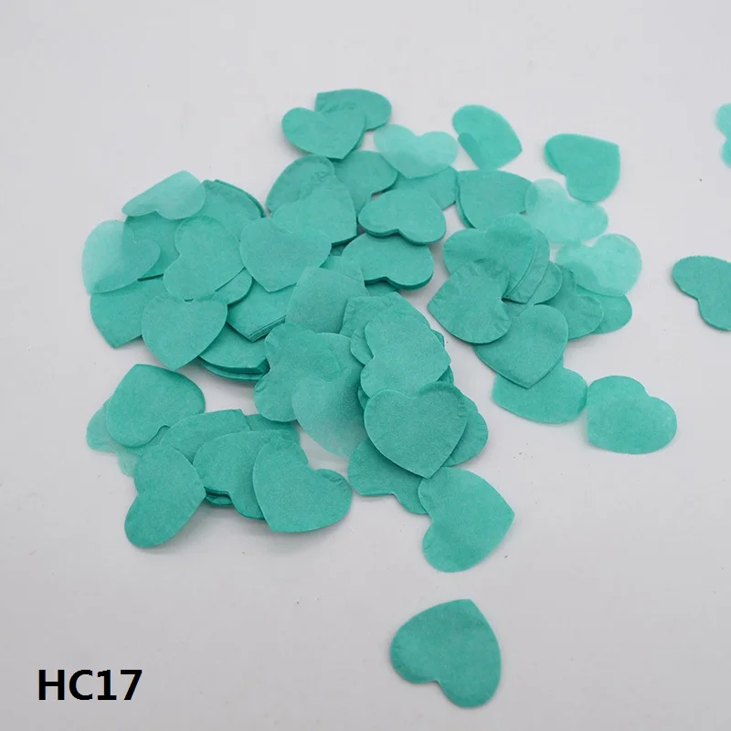 Teal 1000 шт Свадебные разбрызгиватели в форме сердца конфетти из папиросной бумаги Boda вечерние украшения стола воздушные шары наполнители для пиньяты - Цвет: Teal