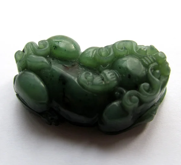 Дропшиппинг древнее ожерелье Pixiu подлинные ювелирные изделия темно зеленый