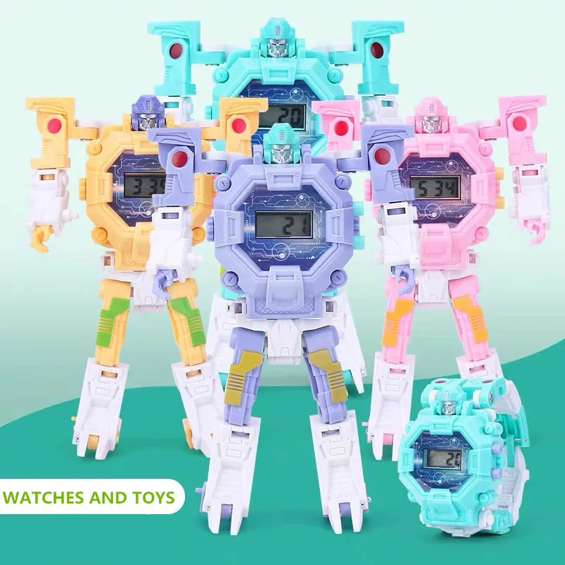 Transformers Toys Kind Watches Cartoon Pattern Digital Child Watch for Boys Girls LED Display Clock Relogio Infantil Gifts | Наручные
