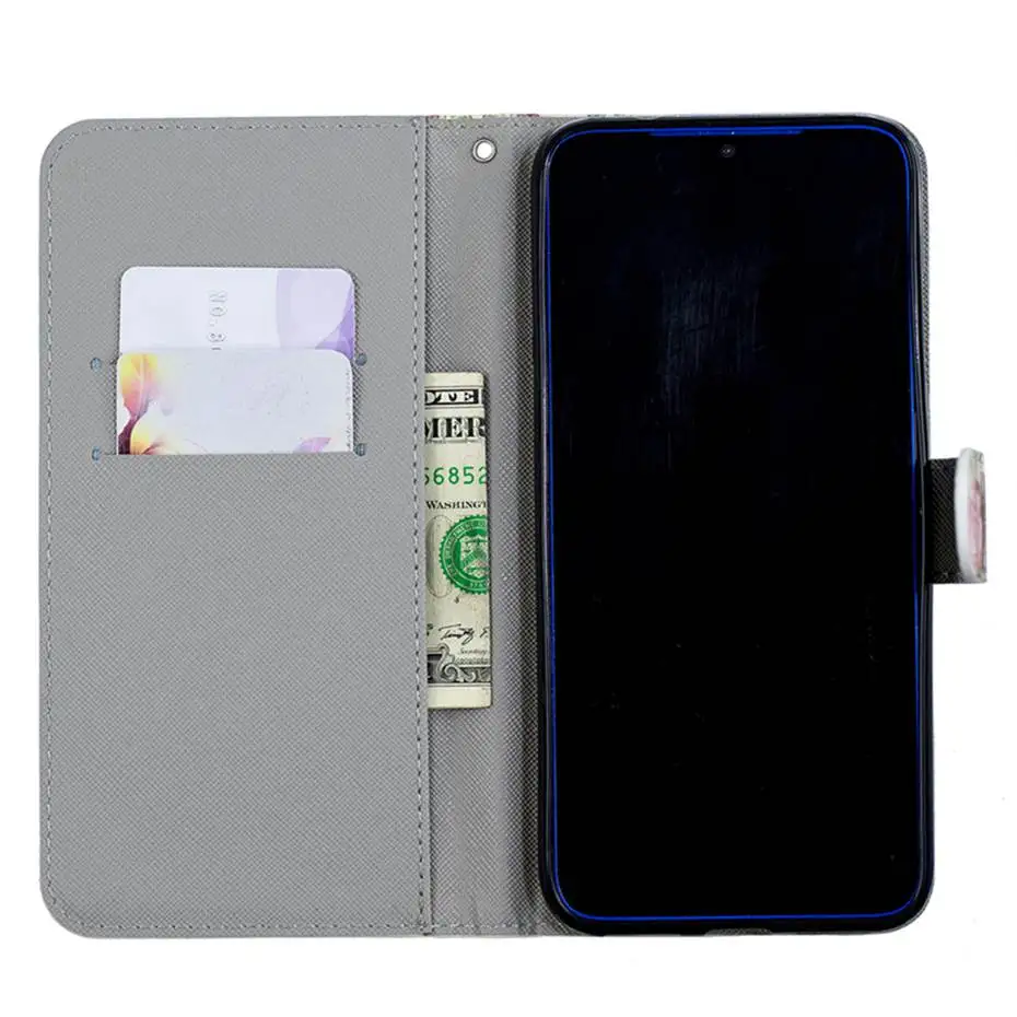 Флип чехол бумажник из искусственной кожи для Xiaomi Redmi Note 7 Pro телефона Fundas Capa