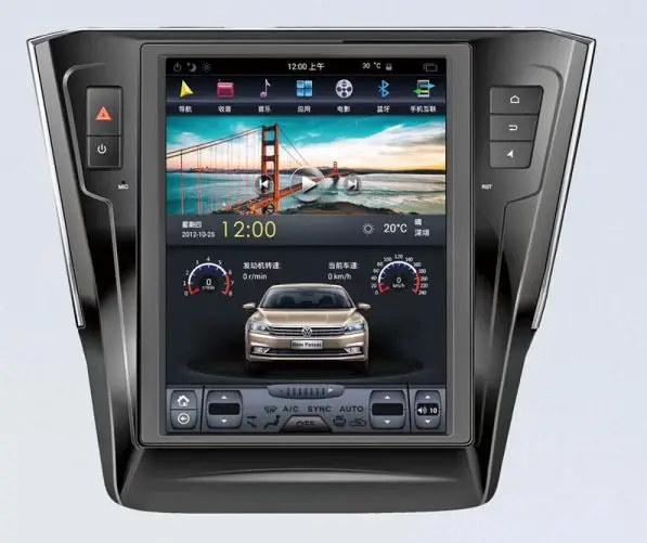 10,4 ''вертикальный автомобильный сенсорный экран в стиле Tesla Стиль Android 8,1 автомобиля DVD gps радио аудиоплеер NAVI для Volkswagen NEW PASSAT PX6
