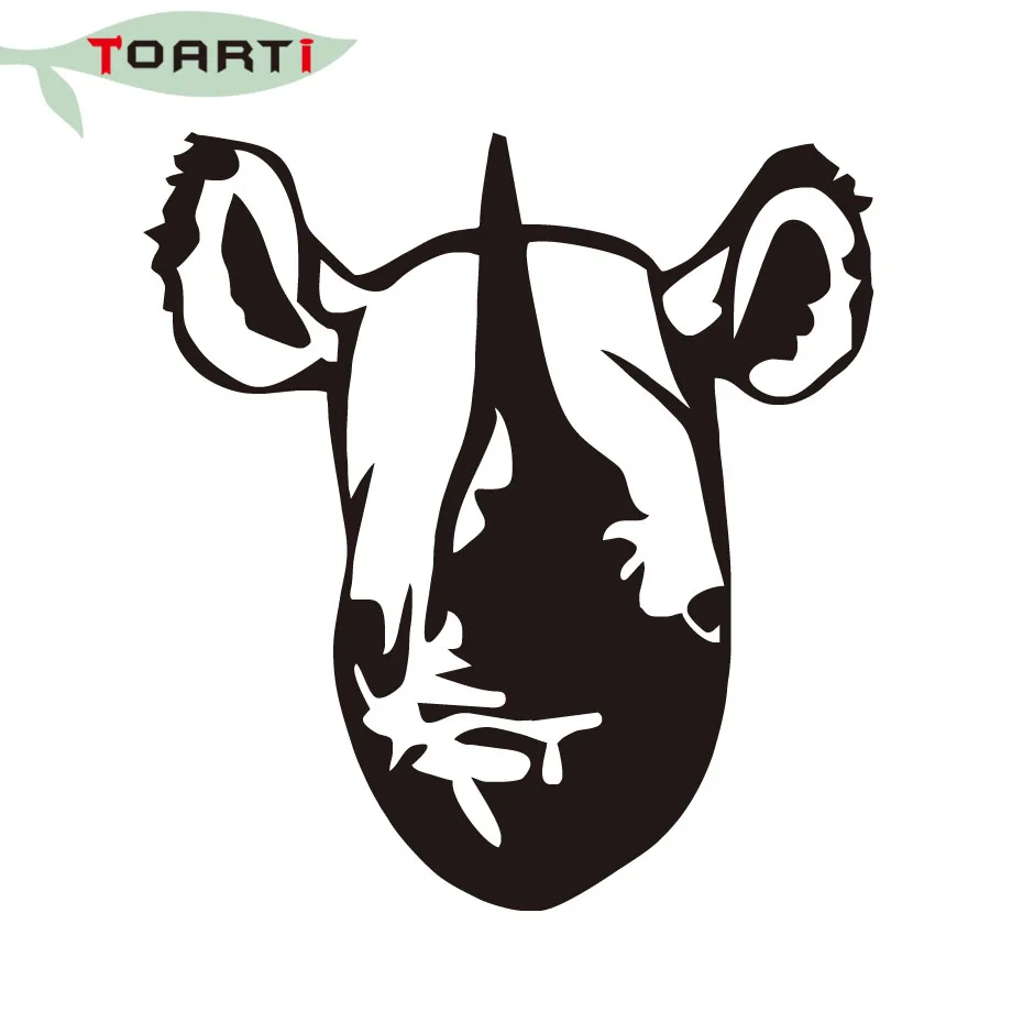 Голова носорога виниловая наклейка на автомобиль Креативный дизайн авто