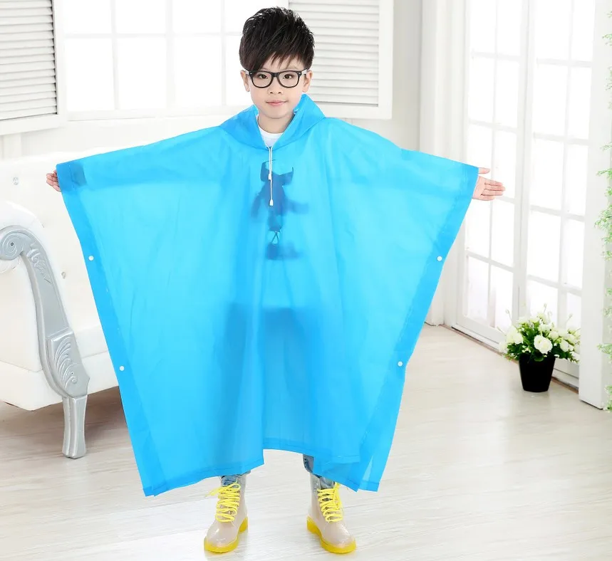 Детский дождевик EVA куртка с капюшоном для студентов мальчиков и девочек пончо