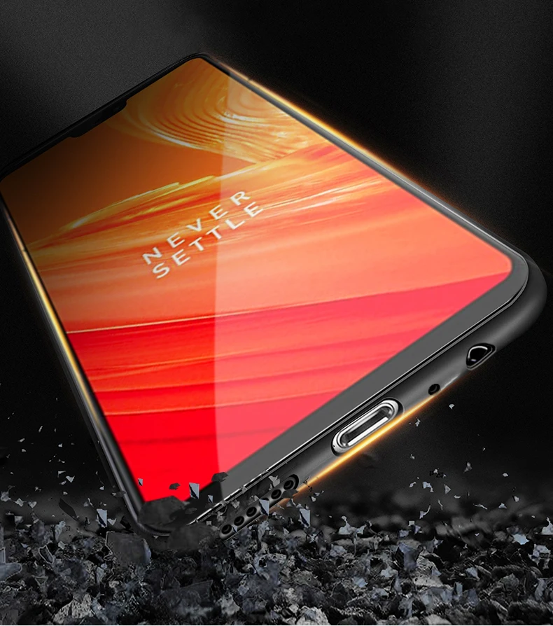 Oneplus 6 чехол-накладка one plus 6 задняя крышка силиконовый край мужской тканевый в деловом стиле противоударный чехол coque MOFi 1+ 6 Чехол