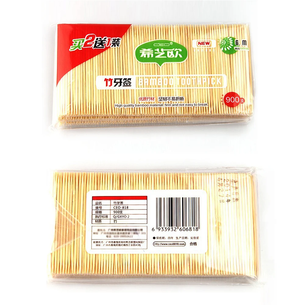 Зубочистка двойной бамбуковый уход за полостью рта деревянный Зеленый