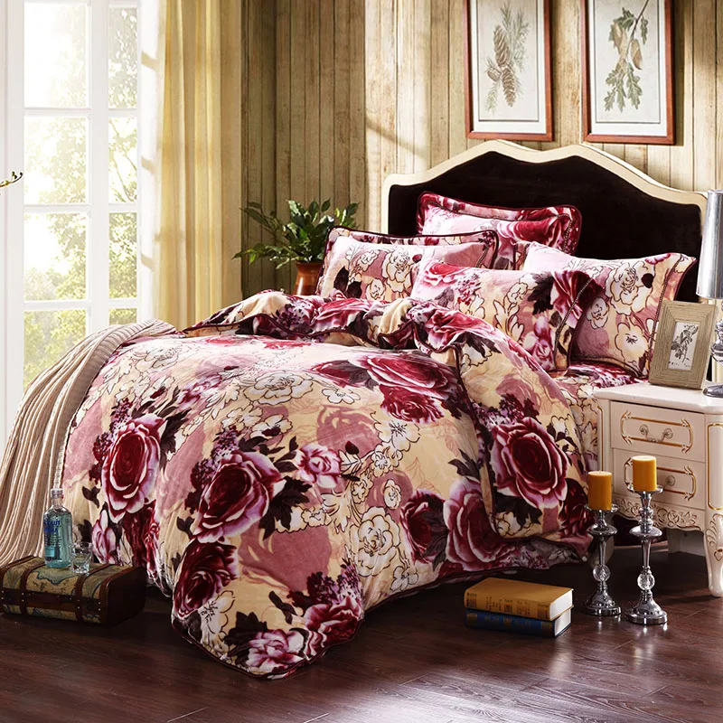 Зимний комплект постельного белья мягкая утепленная фланелевая теплая Красивая