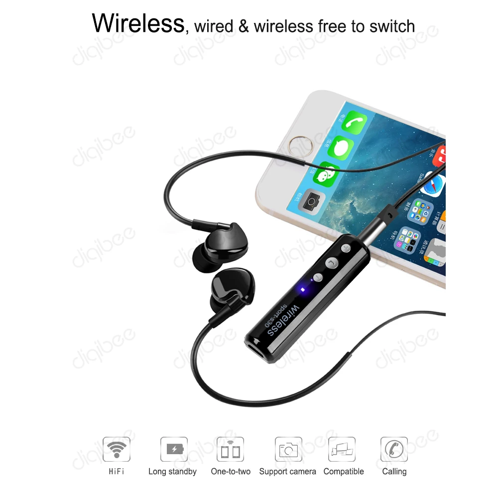 Беспроводные наушники мини HiFi Спорт стерео Беспроводная гарнитура клип Bluetooth