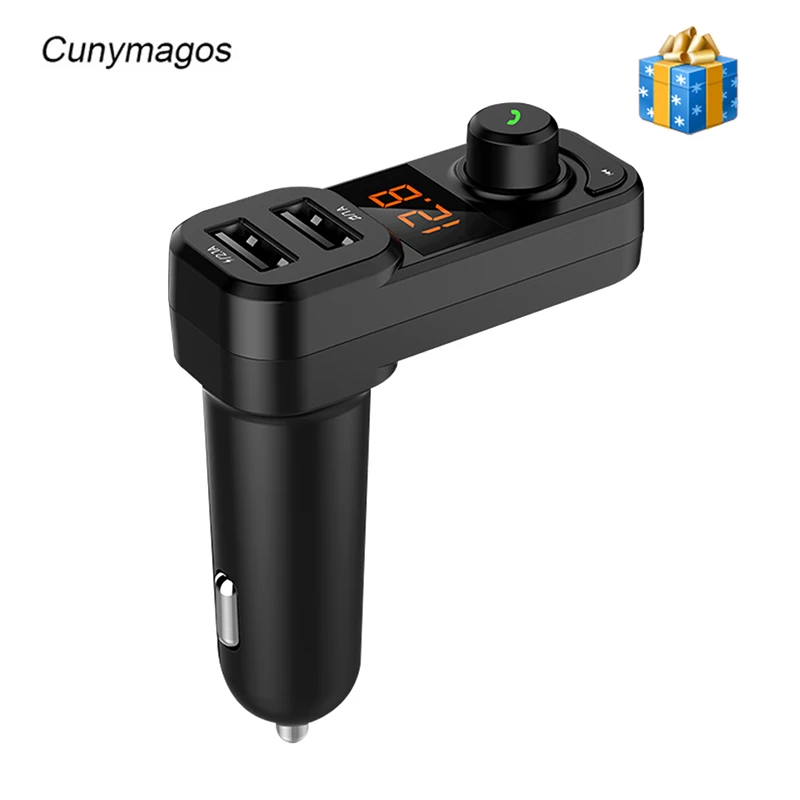 Беспроводной автомобиля Bluetooth Aux fm передатчики Напряжение Дисплей Dual USB