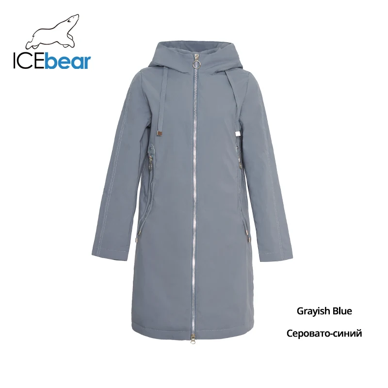 ICEbear женский пиджак с капюшоном высокого качества длинный женский пиджак большой карман дизайн женская куртка бренд женский GWC19085 - Цвет: G452