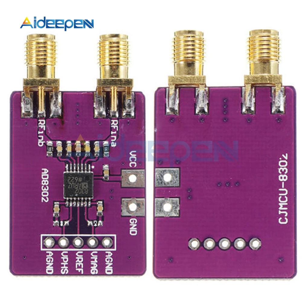 

DC 5V AD8302 Broadband Amplifier Module Bandwidth Logarithmic Amplifier Board Module Amplitude Phase Detector 2.7GHz Purple