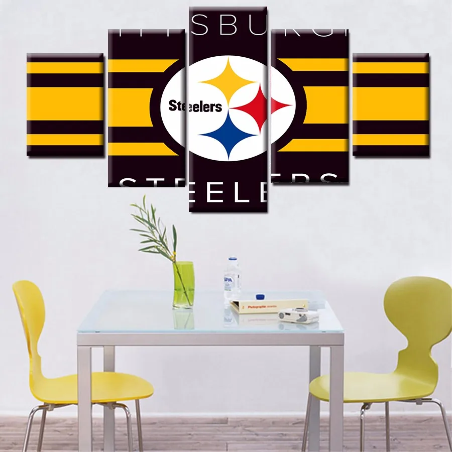Графика на холсте «Wall Art Printed Sports Painting On Canvas Room Decoration Poster Picture Unframed Modern letter forged by fire steelers on»