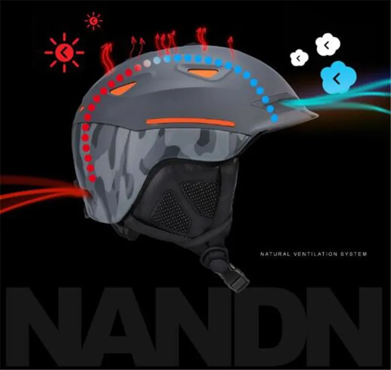 NANDN зимние уличные спортивные унисекс защитные лыжные шлемы дышащие сверхлегкие