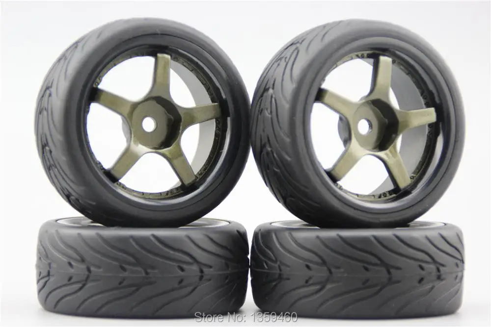 4 шт. RC 1/10 мягкая резина на дороге автомобильная шина обод колеса с шиной W5S1BR мм