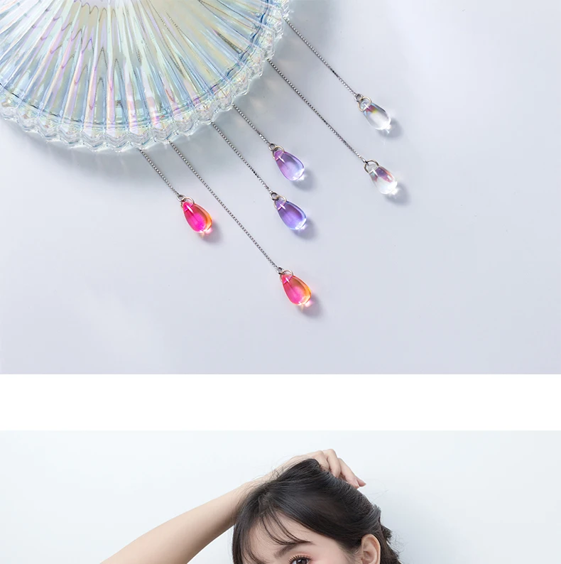 INALIS, новинка, Серебро S925 пробы, Oorbellen Pendientes Mujer, женские серьги-капли с кристаллами, длинные серьги, длинные серьги