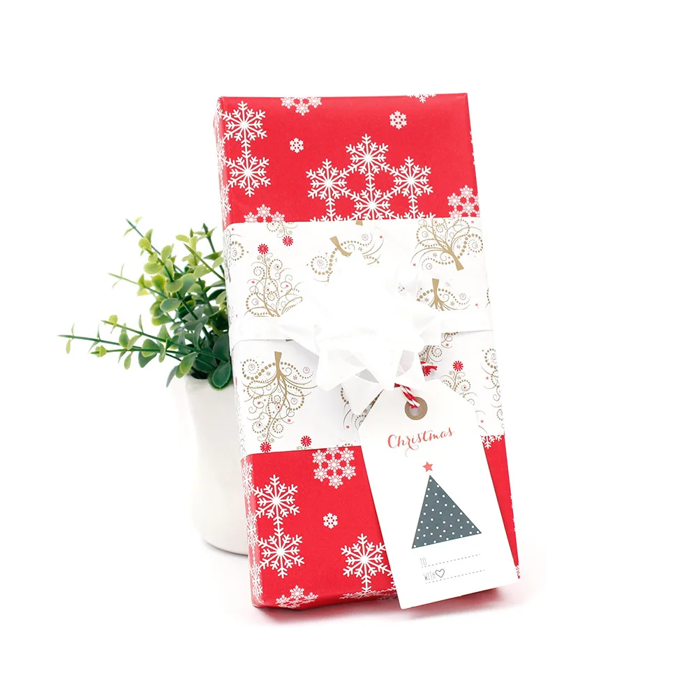10 шт. Рождественская крафт-бумага Новогодняя подарочная упаковка сделай сам