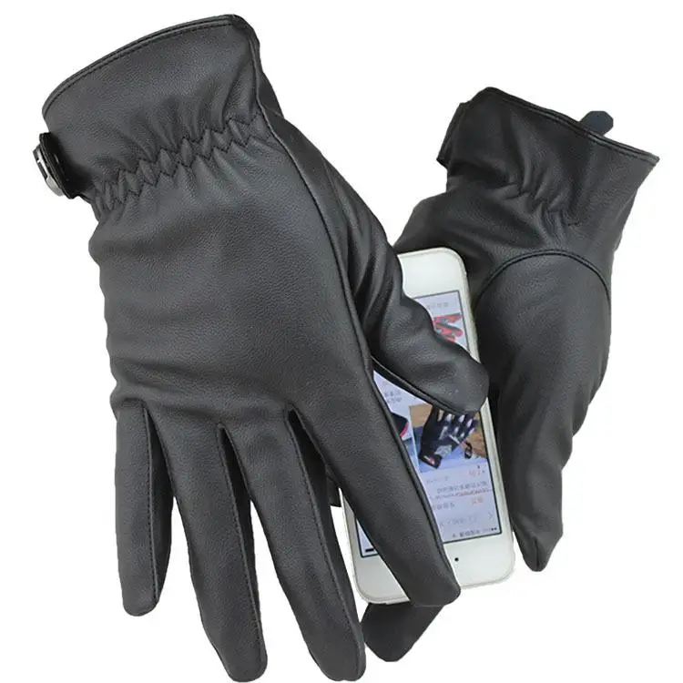 Классические зимние кожаные перчатки спортивные для езды на велосипеде вождения