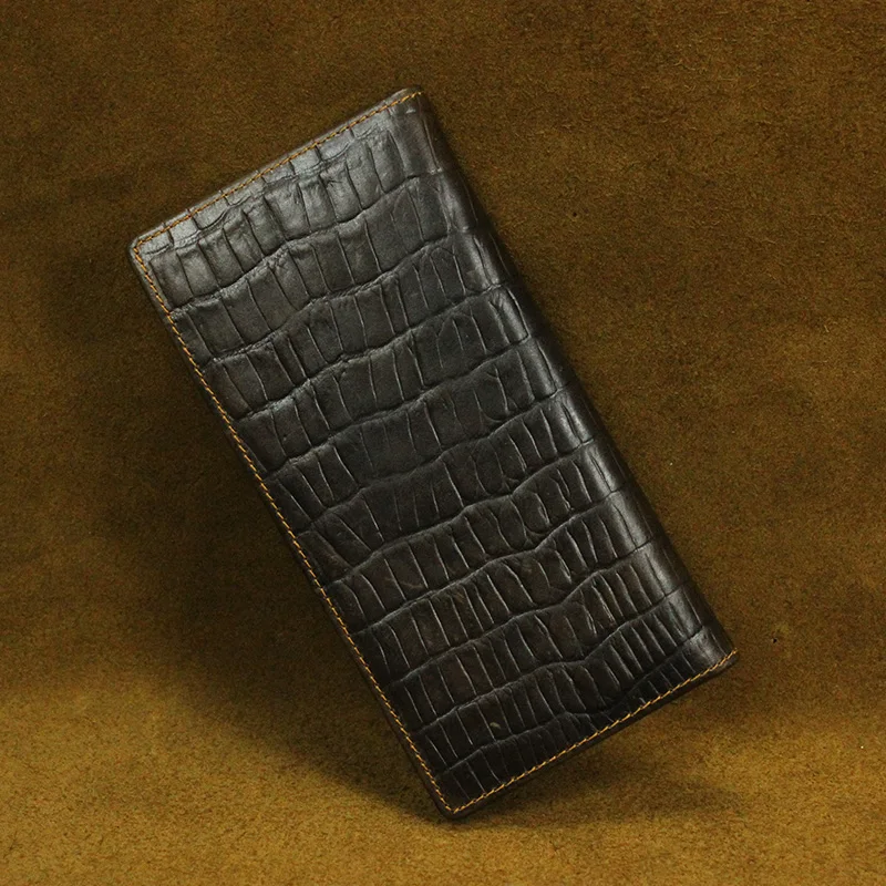 Брендовый изысканный Длинный кошелек из натуральной кожи двойной складной