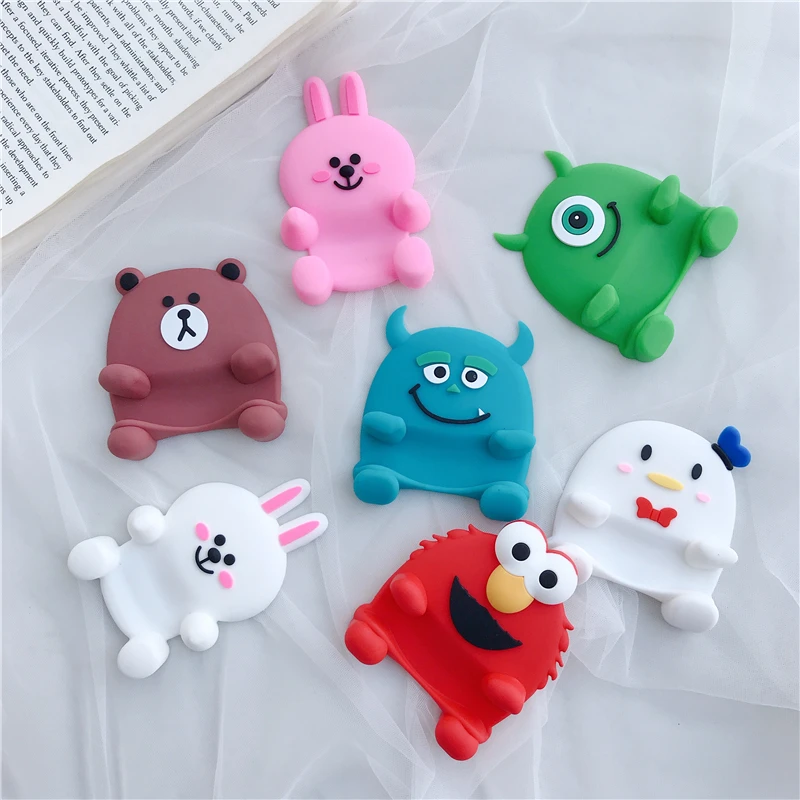 TJHSZKL universal cute silicone mobile phone holder cartoon accessories bracket desktop | Мобильные телефоны и аксессуары