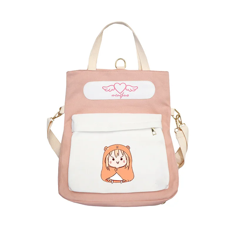 

Himouto! Umaru-chan Anime School Bags Cartoon Crossbody Bags for Women Girls Kawaii Shoulder Bag Patchwork Travel Bags Rugzak