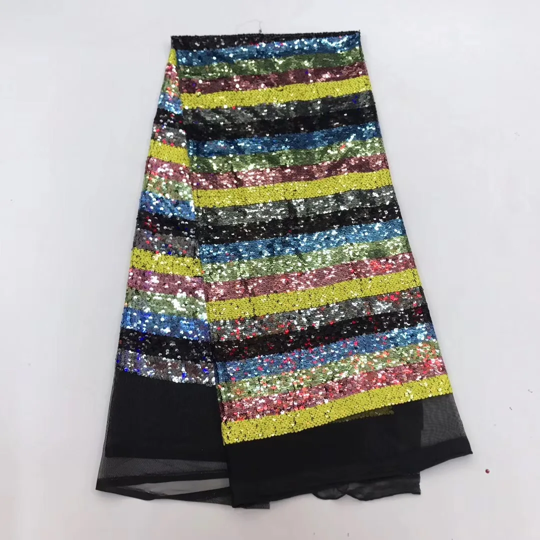 Африканский тюль блестками кружевной ткани высокого качества в нигерийском