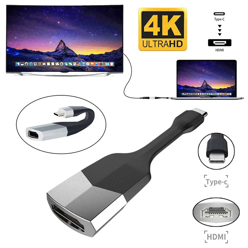 4K 30HZ USB C HDMI кабель Тип к конвертер адаптер 3 1 HDTV Ключ для MacBook Samsung Galaxy S9|Кабели VGA| |