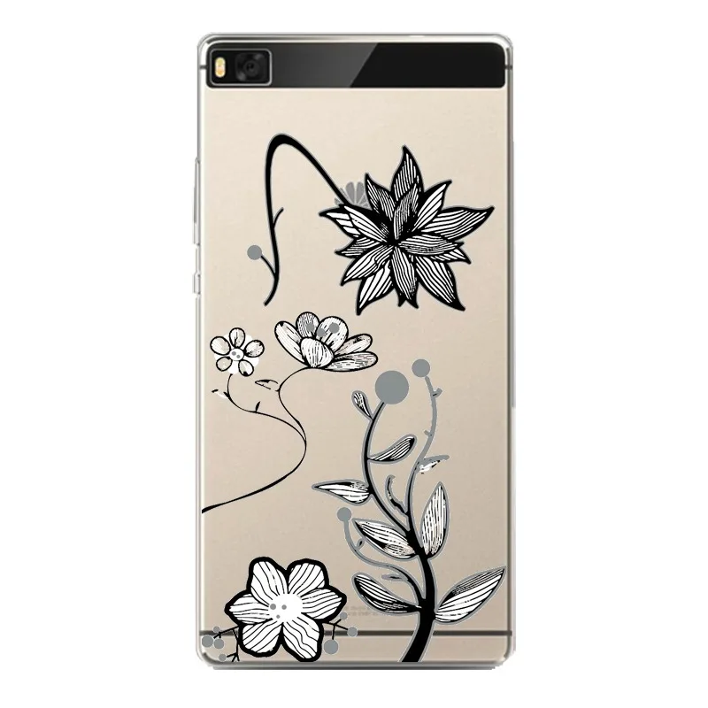 Rose Soft Clear TPU Phone Case For huawei P10plus P8 P9lite honor 3c 4c 6a 7 8 9 5c Rabbit Flora Printed Bag Cover Free Shipping | Мобильные