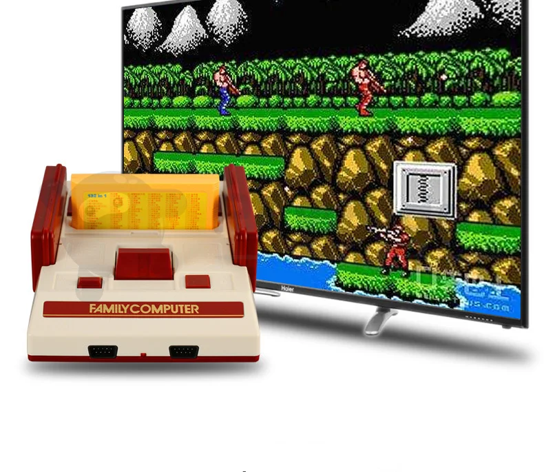 Продукт, классическая красная и белая игровая консоль, чтобы отправить 132 в 1, игровая карта для семейной игровой консоли, поддержка падения