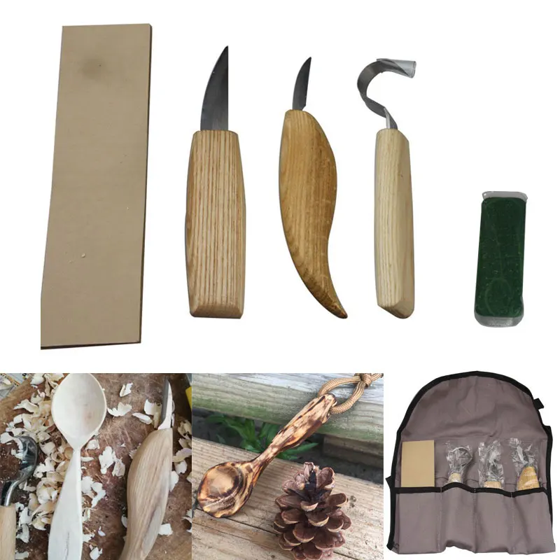 5pcs Woodcarving Cutter Set DIY Hand Chisel Wood Carving Tools Chip Knives Woodworking | Инструменты