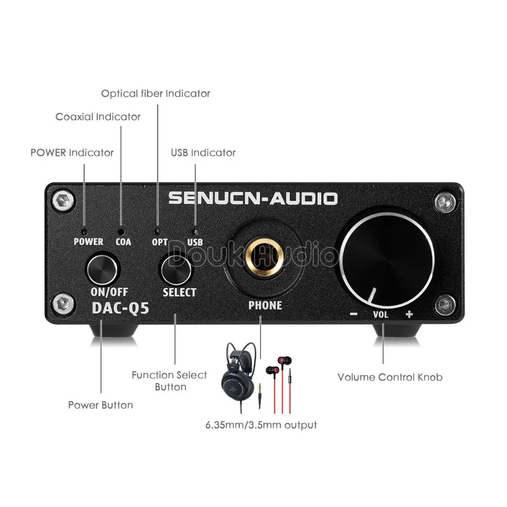 Nobsound мини ЦАП конвертер 192 кГц оптический/коаксиальный/USB цифро-аналоговый адаптер усилитель для наушников HiFi