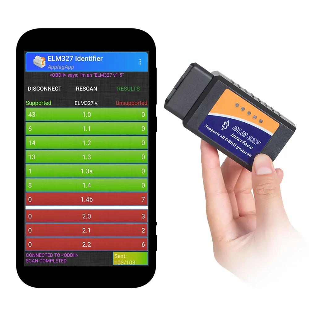 PANDUK Mini OBD2 ELM327 V1.5/V2.1 Bluetooth/WIFI автомобильный диагностический инструмент чип PIC18F25K80