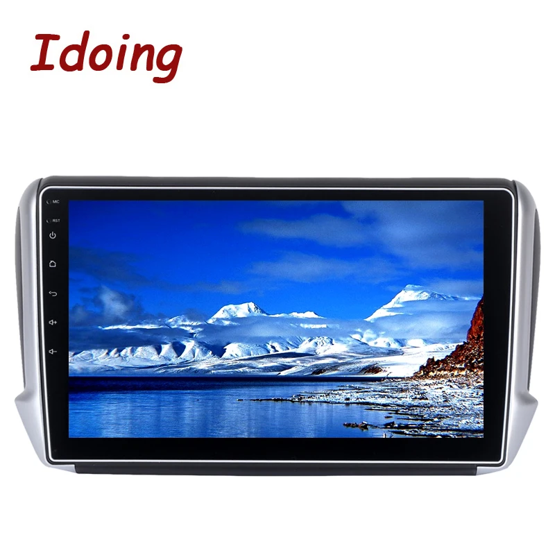 Idoing 1Din 10 2 дюймов Android8.0 автомобильный мультимедийный плеер подходит для peugeot 208/2008