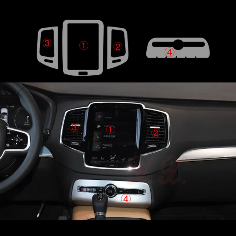 Наклейка для Volvo прозрачная защитная пленка из ТПУ наклейка s xc90 переключения