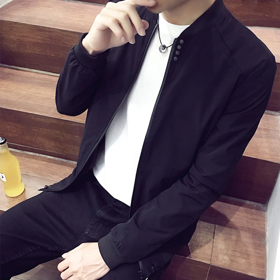 Куртка мужская тонкая с воротником подставкой|spring men jacket|collar jacket menfashion |