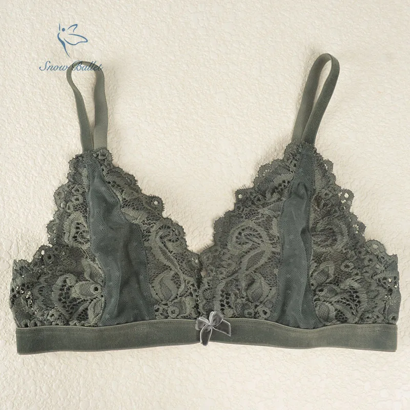 Нижнее белье женское мягкий кружевной бюстгальтер нижнее для