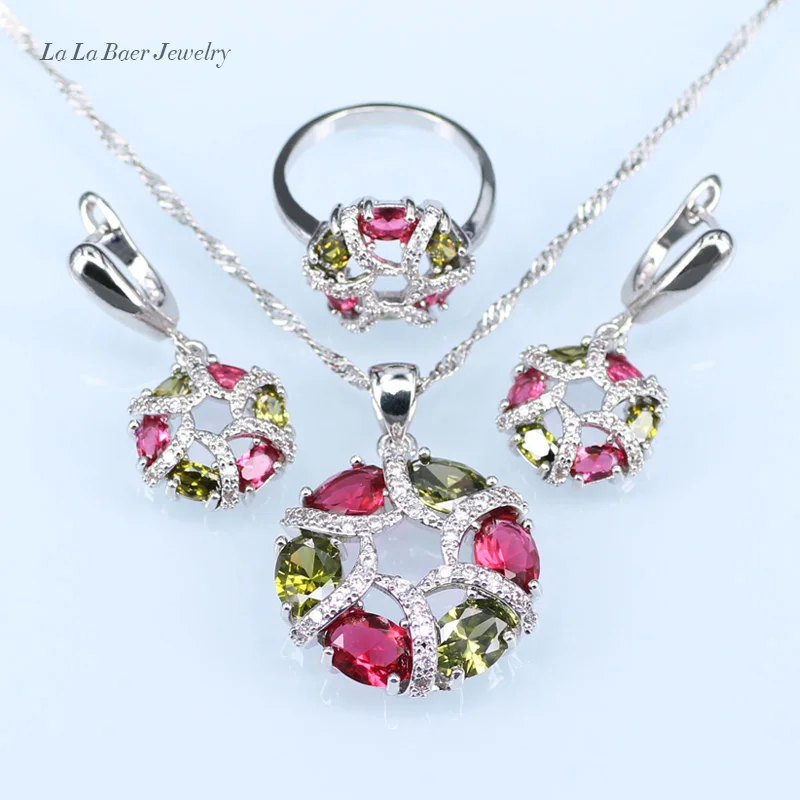 L &amp B зеленый искусственный изумруд Красный Имитация Граната