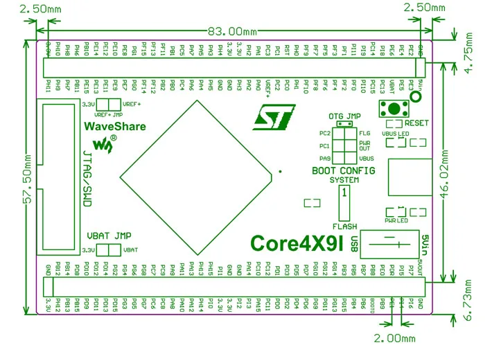 STM32 основная плата Core429I STM32F429IGT6 STM32F429 ARM Cortex M4 STM32 комплект макетной платы с полной IOs