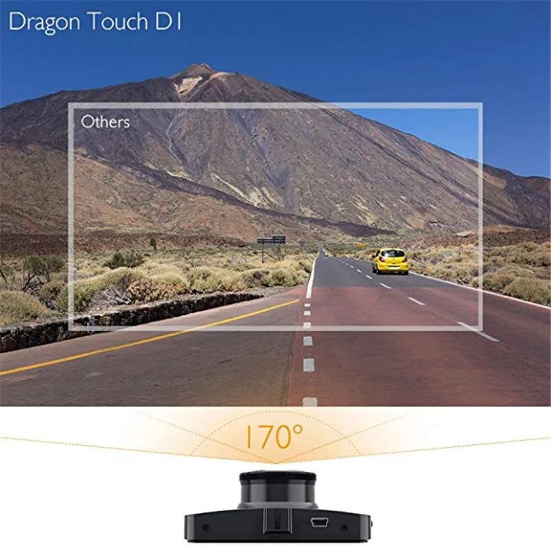 AKASO Dragon Touch D1 видеорегистратор 3 &quotЖК дисплей 1080P Full HD Автомобильный 170