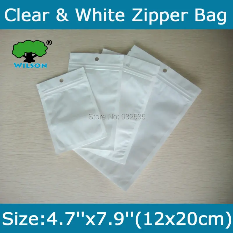 

Бесплатная доставка, 100 шт., 4,7 ''x 7,9''(12x20 см), электронные товары, розничная упаковка, пакет с замком на молнии, прозрачный + белый пластиковый пакет, верхняя молния, карман
