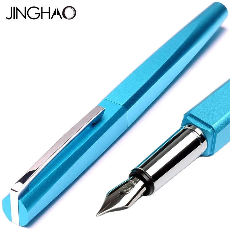 Jinghao KACO SQUARE Series Luxury Metal Fountain Pen 0.5mm Steel Nib Inking Pens for Writing Gift |