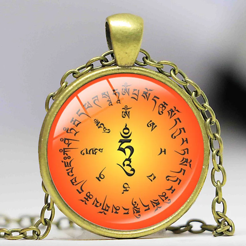 1 шт Новинка лотоса Ом Йога ювелирные изделия Индии ожерелье буддистский символ