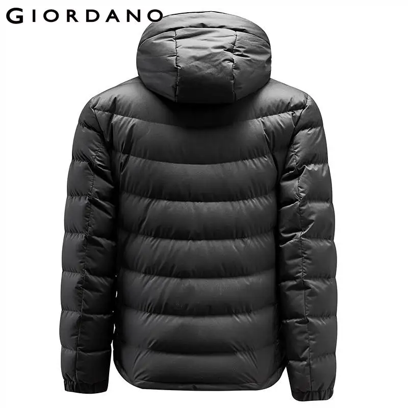 Giordano пальто мужской зимний пуховик с воротником состоящий из натурального утиного пуха, зимняя куртка, имеет три варианта окраса