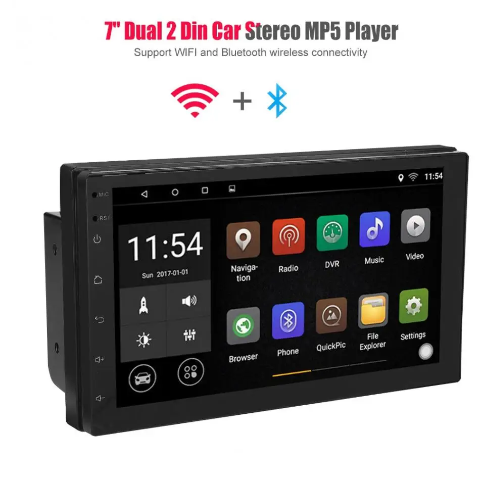 " Мультимедиа вайфай Bluetooth плеер двойной 2 Din Автомобильный Радио Стерео gps антенна 1+ 16G для Android полное сенсорное управление