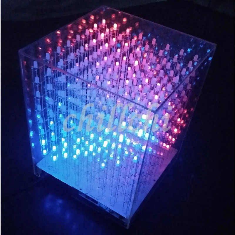 

888 full color cube finished RGB color light cube 16 million kinds of colors light cube product KIT 8*8*8