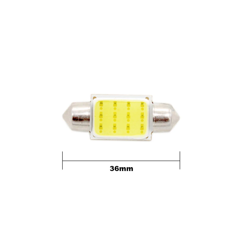 2 шт./лот 31 мм 36 39 42 C5W DC12V гирлянда COB 12 чипов белые Автомобильные светодиодные