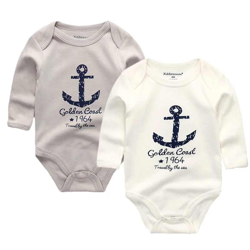 2 шт./лот детский комбинезон высокого качества из 100% хлопка с круглым вырезом и